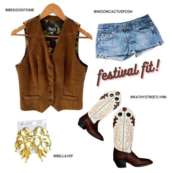 DOLCE & GABBANA LEAF PRINT CORDUROY VEST - Picture 4 of 4